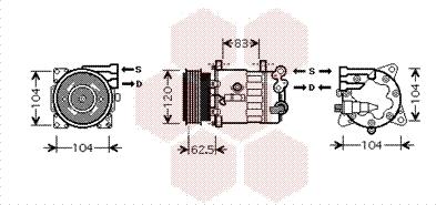 Van Wezel 4000K321 - Compressore, Climatizzatore www.autoricambi360.it