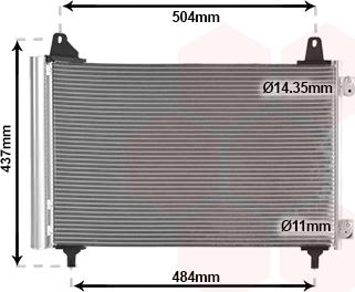 Van Wezel 40015705 - Condensatore, Climatizzatore www.autoricambi360.it
