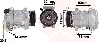 Van Wezel 4001K706 - Compressore, Climatizzatore www.autoricambi360.it