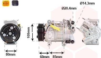 Van Wezel 4001K701 - Compressore, Climatizzatore www.autoricambi360.it