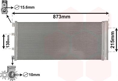 Van Wezel 43005475 - Condensatore, Climatizzatore www.autoricambi360.it