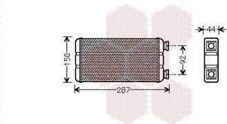 Van Wezel 43006457 - Scambiatore calore, Riscaldamento abitacolo www.autoricambi360.it