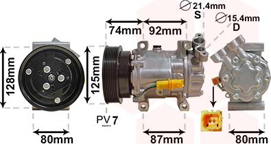 Van Wezel 4300K452 - Compressore, Climatizzatore www.autoricambi360.it