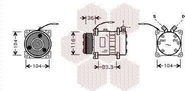 Van Wezel 4300K318 - Compressore, Climatizzatore www.autoricambi360.it