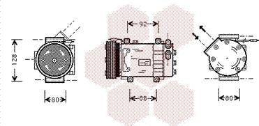 Van Wezel 4300K255 - Compressore, Climatizzatore www.autoricambi360.it