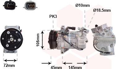 Van Wezel 4301K713 - Compressore, Climatizzatore www.autoricambi360.it