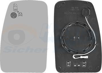 Van Wezel 4388861 - Vetro specchio, Specchio esterno www.autoricambi360.it