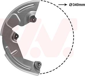 Van Wezel 4388371 - Lamiera paraspruzzi, Disco freno www.autoricambi360.it