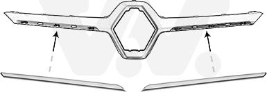 Van Wezel 4382519 - Kit modanature decorative / protettive, Griglia radiatore www.autoricambi360.it