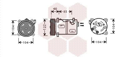 Van Wezel 5900K095 - Compressore, Climatizzatore www.autoricambi360.it