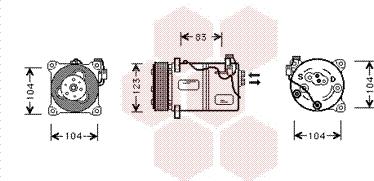 Van Wezel 5900K059 - Compressore, Climatizzatore www.autoricambi360.it