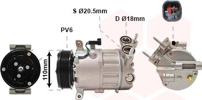 Van Wezel 5900K192 - Compressore, Climatizzatore www.autoricambi360.it