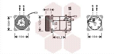 Van Wezel 5900K109 - Compressore, Climatizzatore www.autoricambi360.it
