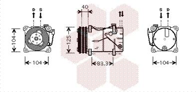 Van Wezel 5900K119 - Compressore, Climatizzatore www.autoricambi360.it
