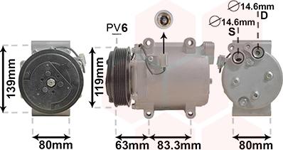 Van Wezel 5900K121 - Compressore, Climatizzatore www.autoricambi360.it