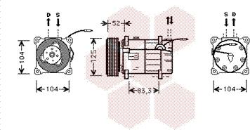 Van Wezel 5900K122 - Compressore, Climatizzatore www.autoricambi360.it