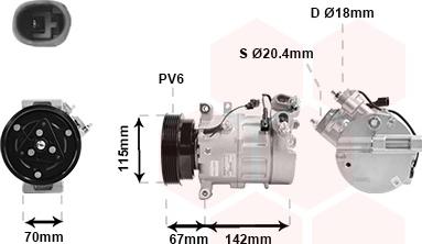 Van Wezel 5901K002 - Compressore, Climatizzatore www.autoricambi360.it