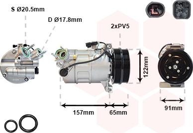 Van Wezel 5901K700 - Compressore, Climatizzatore www.autoricambi360.it