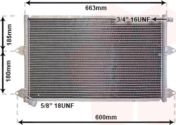 Van Wezel 58005144 - Condensatore, Climatizzatore www.autoricambi360.it
