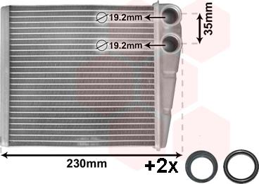 Van Wezel 58006229 - Scambiatore calore, Riscaldamento abitacolo www.autoricambi360.it