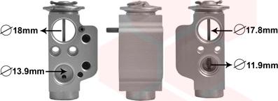 Van Wezel 58001367 - Valvola ad espansione, Climatizzatore www.autoricambi360.it