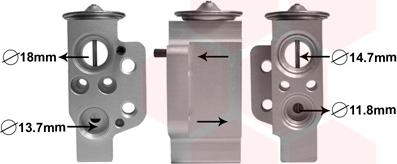 Van Wezel 58001243 - Valvola ad espansione, Climatizzatore www.autoricambi360.it