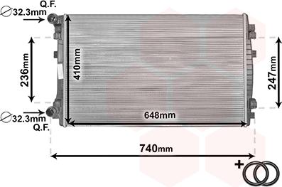 Van Wezel 58002338 - Radiatore, Raffreddamento motore www.autoricambi360.it