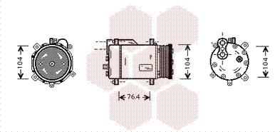 Van Wezel 5800K170 - Compressore, Climatizzatore www.autoricambi360.it