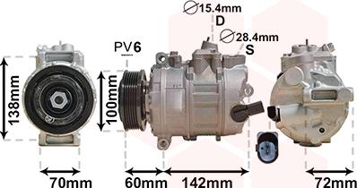 Van Wezel 5800K386 - Compressore, Climatizzatore www.autoricambi360.it