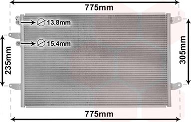 Van Wezel 58015709 - Condensatore, Climatizzatore www.autoricambi360.it
