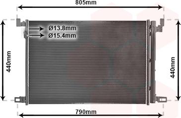 Van Wezel 58015705 - Condensatore, Climatizzatore www.autoricambi360.it