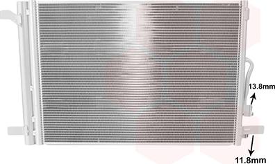 Van Wezel 58015712 - Condensatore, Climatizzatore www.autoricambi360.it