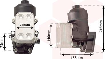 Van Wezel 58013721 - Radiatore olio, Olio motore www.autoricambi360.it