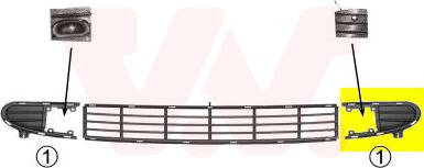 Van Wezel 5878591 - Griglia di ventilazione, Paraurti www.autoricambi360.it