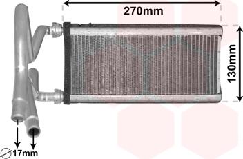 Van Wezel 53006706 - Scambiatore calore, Riscaldamento abitacolo www.autoricambi360.it