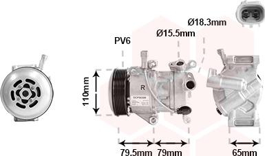 Van Wezel 5300K720 - Compressore, Climatizzatore www.autoricambi360.it