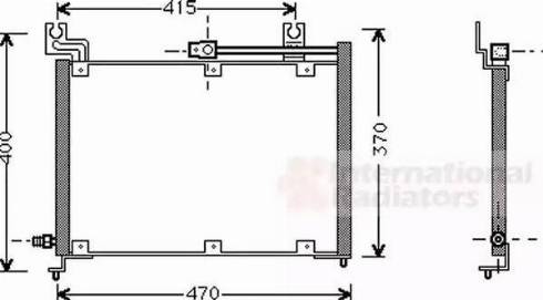 Van Wezel 52005037 - Condensatore, Climatizzatore www.autoricambi360.it