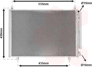 Van Wezel 52015703 - Condensatore, Climatizzatore www.autoricambi360.it
