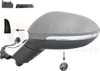 Van Wezel 5713827 - Specchio retrovisore esterno www.autoricambi360.it