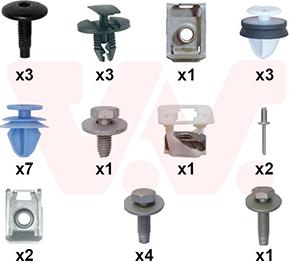 Van Wezel 0991796 - Kit montaggio, Parafango www.autoricambi360.it