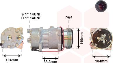 Van Wezel 0900K176 - Compressore, Climatizzatore www.autoricambi360.it