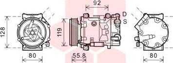 Van Wezel 0900K282 - Compressore, Climatizzatore www.autoricambi360.it