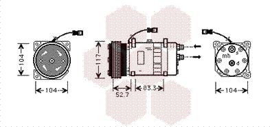 Van Wezel 0900K222 - Compressore, Climatizzatore www.autoricambi360.it