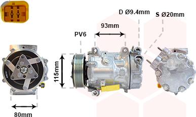 Van Wezel 0901K706 - Compressore, Climatizzatore www.autoricambi360.it