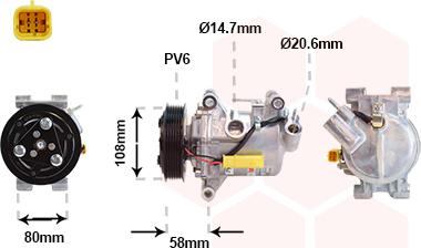 Van Wezel 0901K702 - Compressore, Climatizzatore www.autoricambi360.it