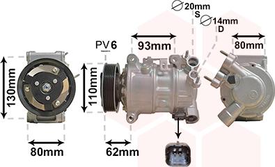 Van Wezel 0901K707 - Compressore, Climatizzatore www.autoricambi360.it