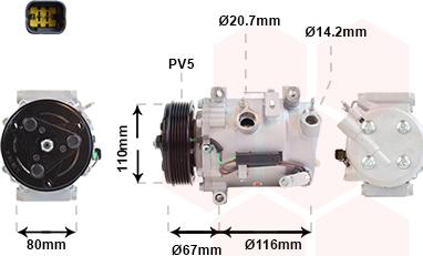 Van Wezel 0901K725 - Compressore, Climatizzatore www.autoricambi360.it