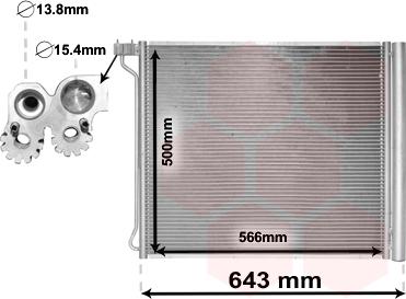 Van Wezel 06005474 - Condensatore, Climatizzatore www.autoricambi360.it