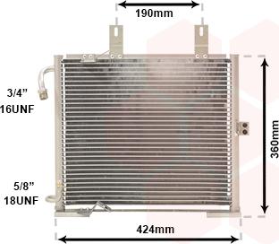 Van Wezel 06005147 - Condensatore, Climatizzatore www.autoricambi360.it
