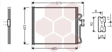 Van Wezel 06005185 - Condensatore, Climatizzatore www.autoricambi360.it